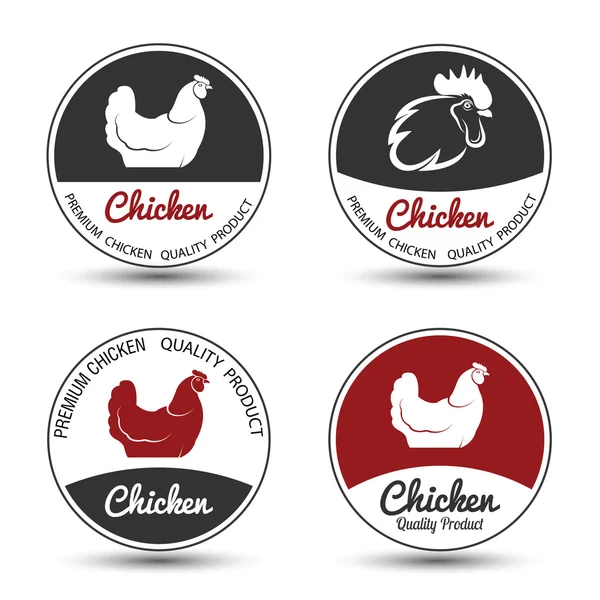 Chicken label vector — Stock Vector