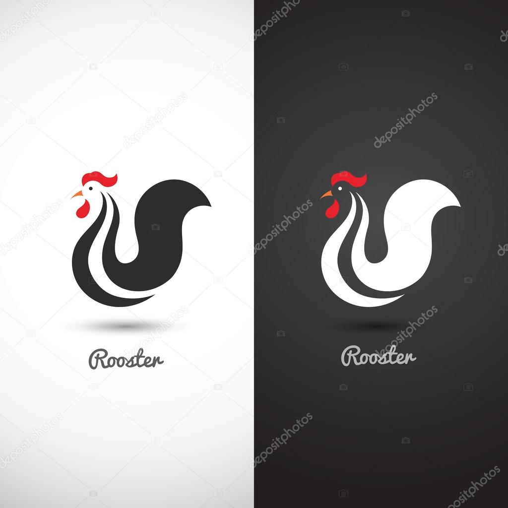 Rooster and cock hand drawn sketch on white background , vector illustration