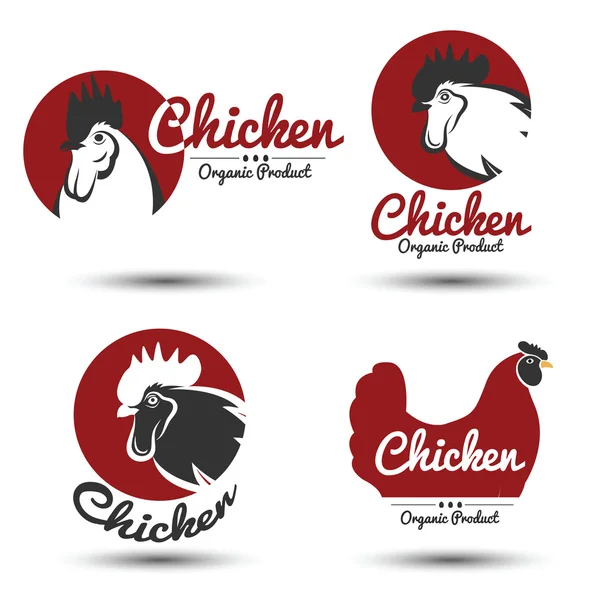 Chicken label vector — Stock Vector