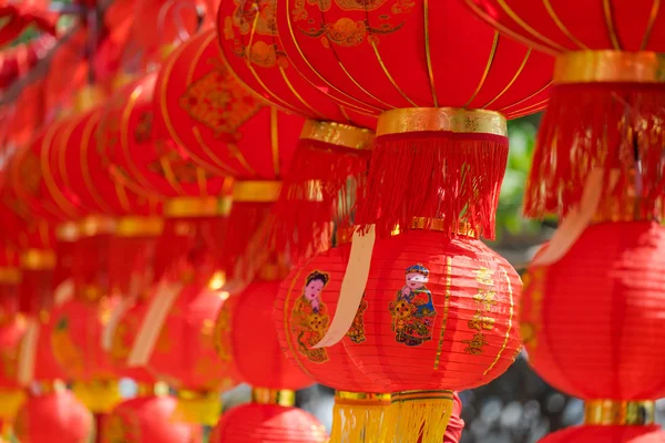 Rote chinesische Laternen — Stockfoto