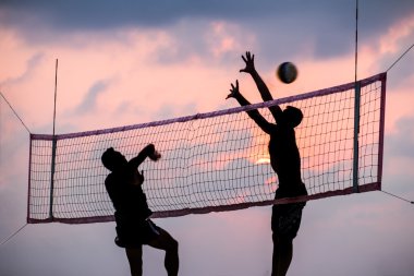 siluet Beach Voleybol