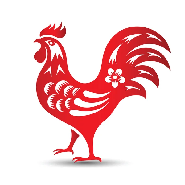 Vettore del gallo cinese — Vettoriale Stock