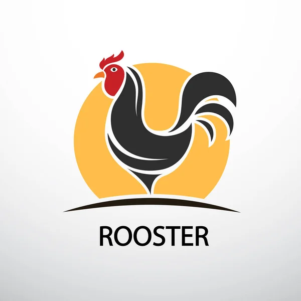 Rooster Cock Çizimi Beyaz Arkaplan Vektör Illüstrasyon — Stok Vektör