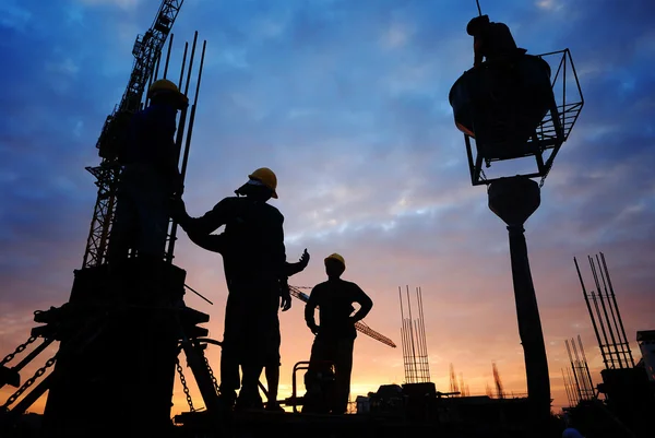 Trabalhadores da construção — Fotografia de Stock