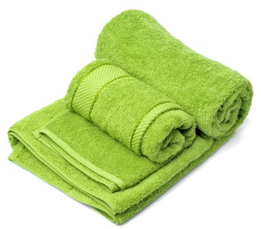 Beyaz arkaplanda havlu