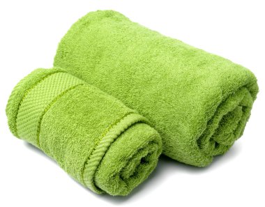 Beyaz arkaplanda havlu