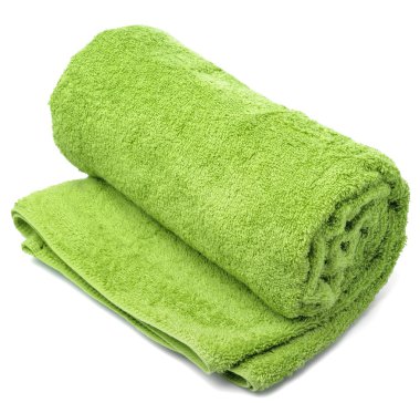 Beyaz arkaplanda havlu