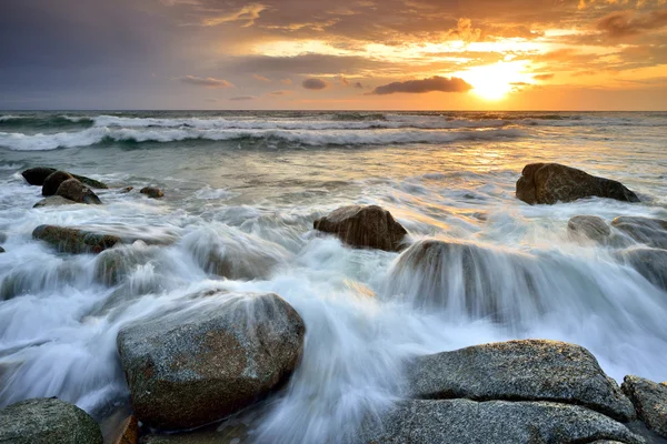 夕日の海の風景 — ストック写真