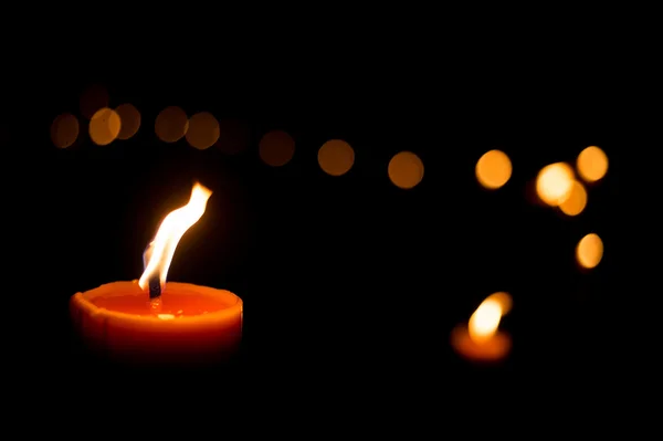 Luz de chama de vela — Fotografia de Stock