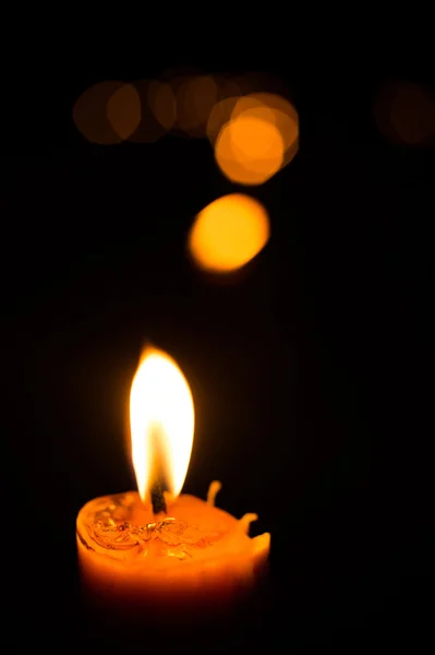 Lumière de flamme de bougie — Photo