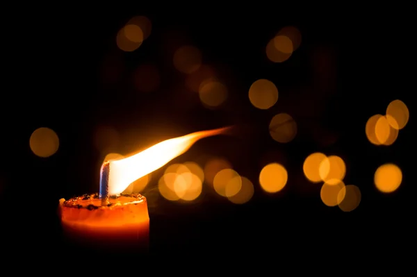 Luz de chama de vela — Fotografia de Stock