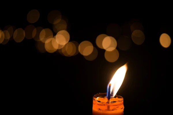 Luz de chama de vela — Fotografia de Stock