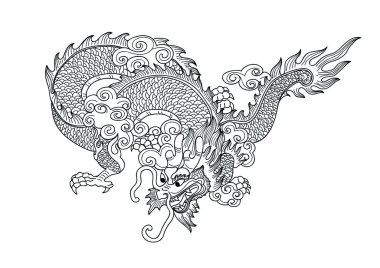 Çince ejderha vektör