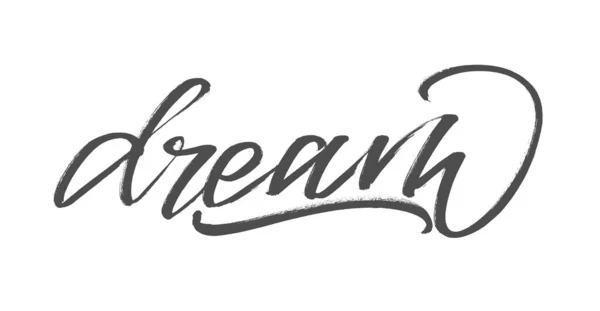 Traum. Handgeschriebene Worte mit dem Pinsel. Kalligraphie im Vektor Vektorgrafiken