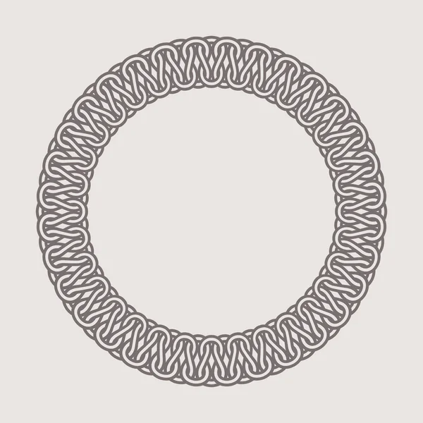 Ronde vintage frame voor logo's. Origineel weven macrame. — Stockvector