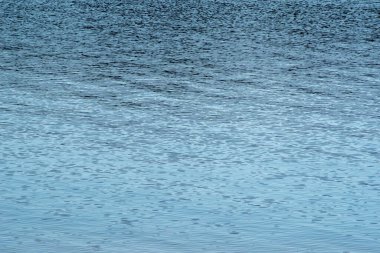 Yumuşak dalga desenli berrak mavi su yüzeyi