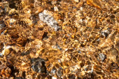 Parazit desenli temiz akarsu akan dere yatağı