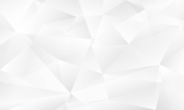 Yumuşak gradyan tonları ve zarif soyut tasarımı olan minimal beyaz geometrik düşük poli arkaplan