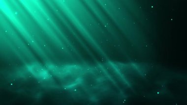 Parlak parlayan parçacıklar aşağıya doğru düşüyorlar ve pürüzsüz teknoloji ve ışık ile gelecekten gelen dijital atmosfer yaratıyorlar.