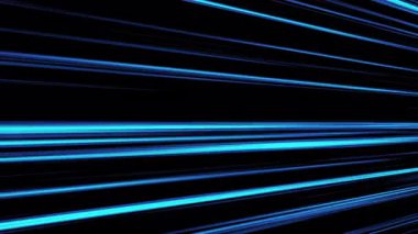 dinamik mavi ışık, koyu fütüristik bir arkaplan boyunca hızla hareket eder.