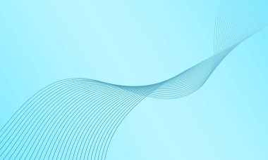 pürüzsüz mavi çizgi dalgaları tasarım kullanımı için temiz ve soyut arkaplan oluşturur