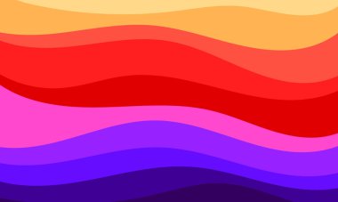 renkli soyut dalgalı katmanlı şekiller pürüzsüz eğrilerle modern dekoratif vektör arkaplanı oluşturur