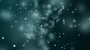 yumuşak parlayan yeşil parçacıklar sinematik bokeh ışık efekti arka planında yüzerler