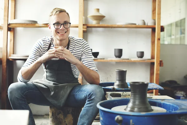 Craftsman Artist Pottery Skill — Stock Photo, Image