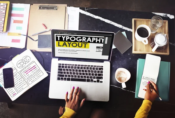 Koncepce uspořádání typografie — Stock fotografie