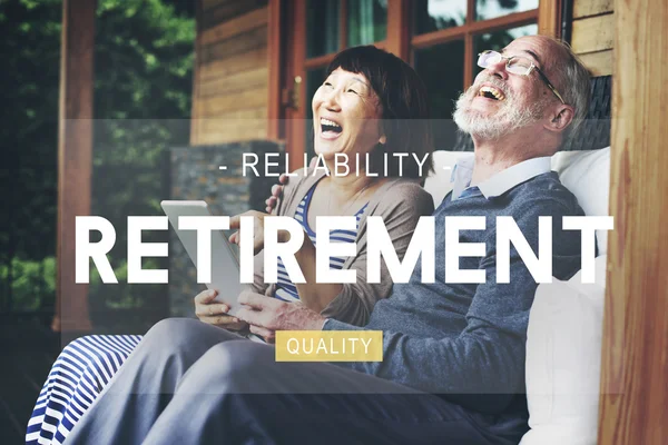 Reliability, Retirement, Quality text — Stock Photo, Image