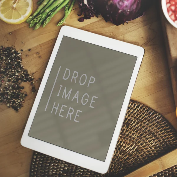 Dijital mutfak tablete — Stok fotoğraf