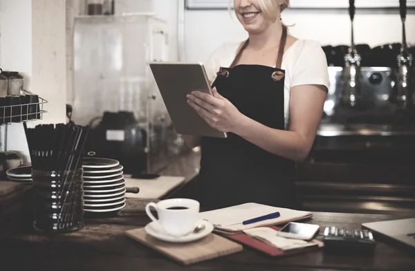 Servizio caffè barista — Foto Stock