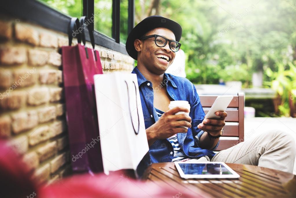 Shopping Man at outdoors