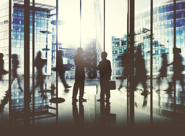 Silhouettes of Business People — Stock Photo, Image