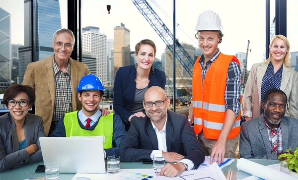 Arquitetos Conceito de Trabalho em Equipe — Fotografia de Stock