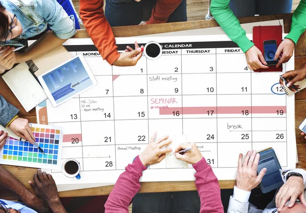 Calendário Planner Organização Gestão — Fotografia de Stock