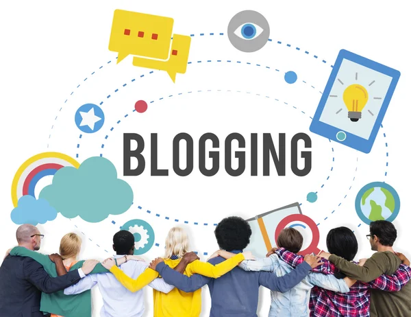 Bloguer Internet Media Networking Social Concept — Photo