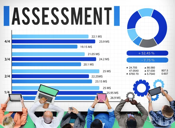 Evaluación Evaluación Medida Validación Revisión Concepto —  Fotos de Stock
