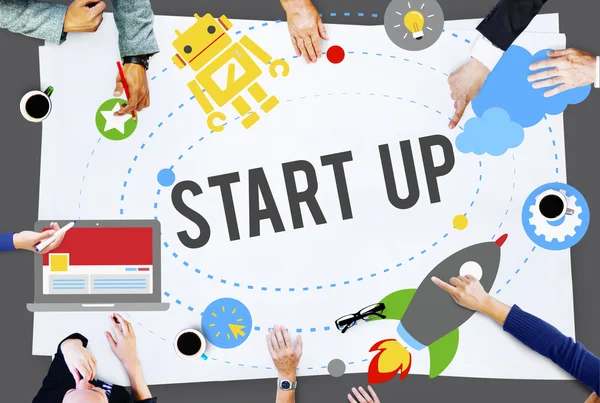 Start up Obiettivi Crescita Piano di successo Business Concept — Foto Stock