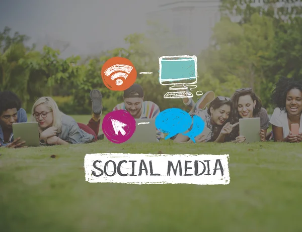 Sociala medier Online — Stockfoto