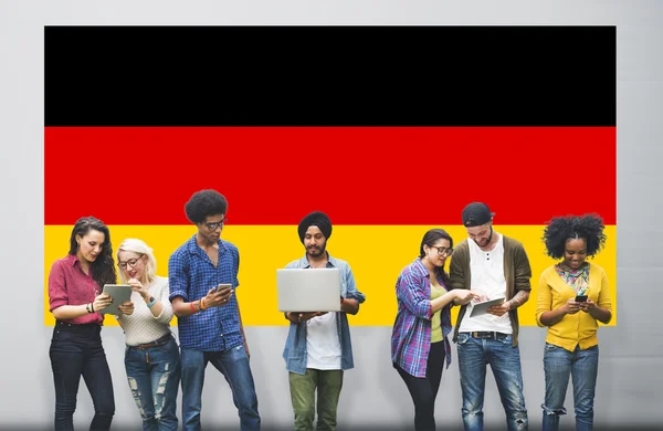 Tyskland land flagga — Stockfoto