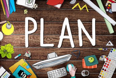 renkli çizim simge ve metin