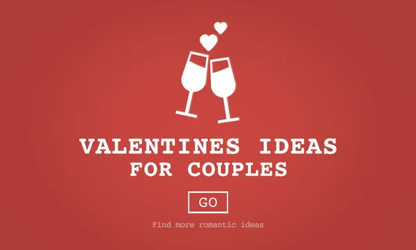 Plantilla con ideas de San Valentín para parejas — Foto de Stock