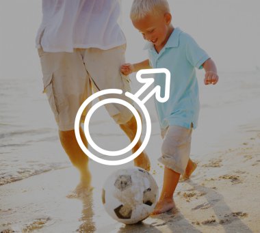 Baba ile oğlu Plajı'nda