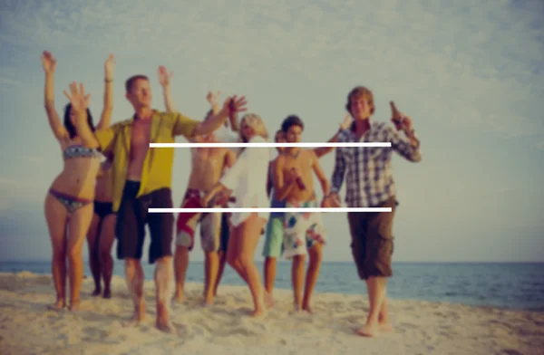 Group of Friends at Beach Party — Stock Photo, Image