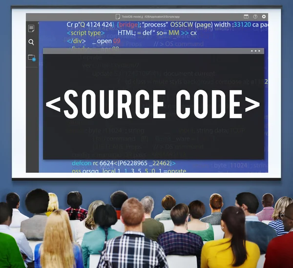 Source Code, Data Javascript-språket — Stockfoto