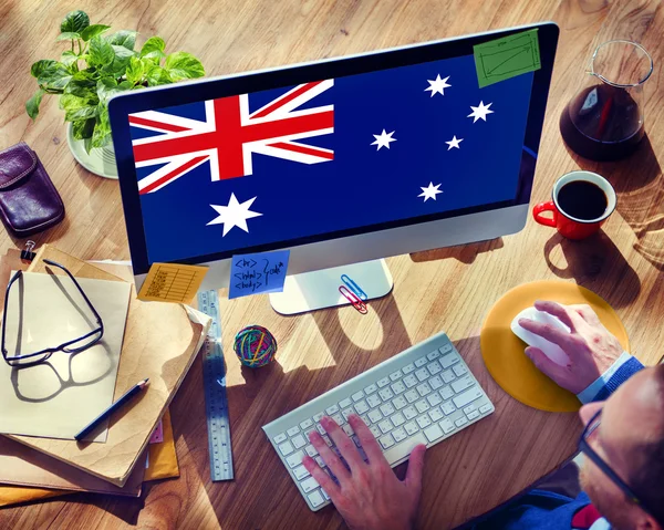 Australien flagg, nationalitet koncept — Stockfoto