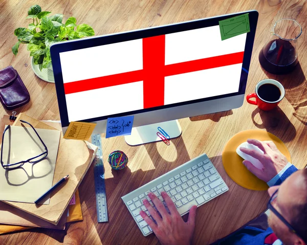 England flagg, nationalitet koncept — Stockfoto