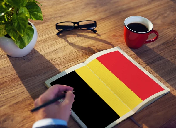 Belgique Drapeau, concept de nationalité — Photo