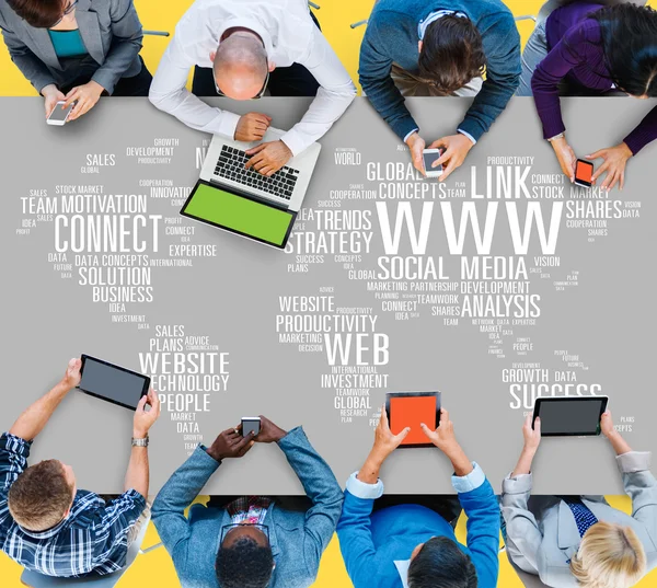 Social Media Internet Connection — Stock Photo, Image